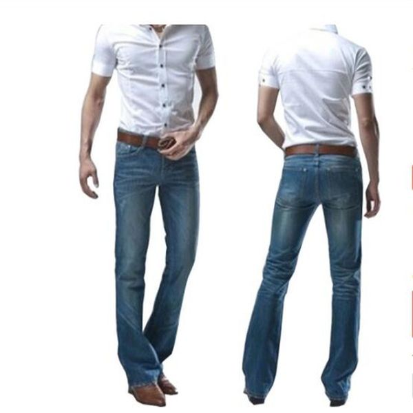 

pantspring2021 new loose large size korean men's micro flare no. 38 cavalier jeans, Black