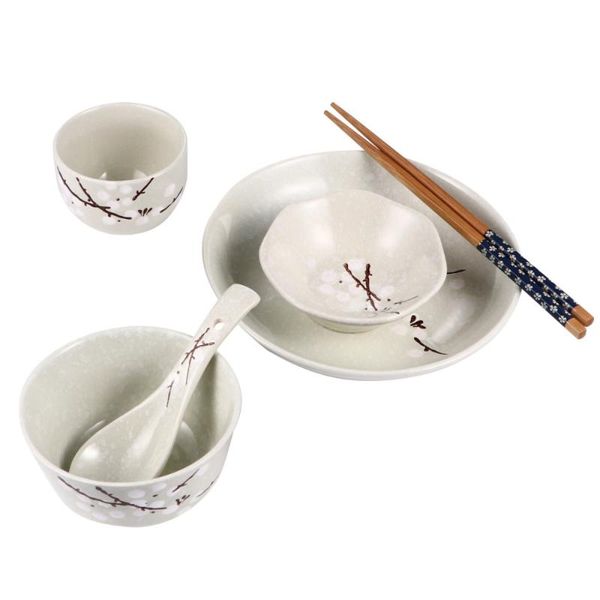 

set 6 pcs household ceramic tableware japanese style for single dinnerware sets