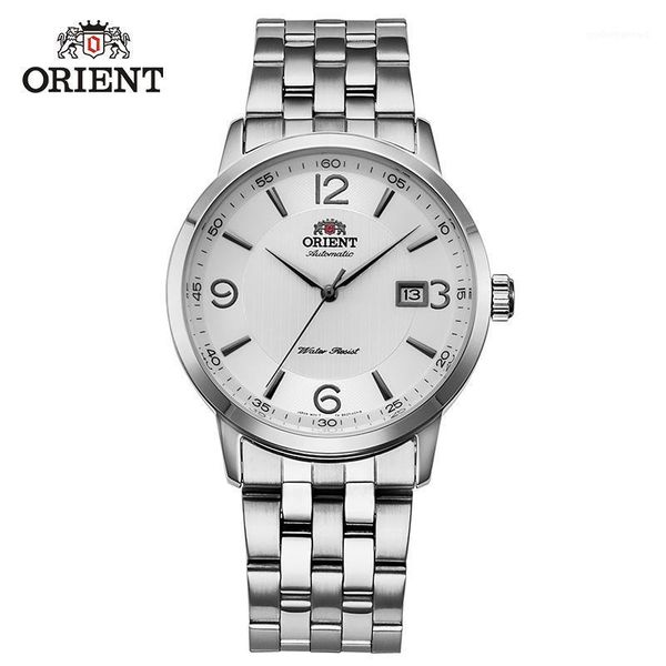 

100% men's automatic mechanical watches watch 50m waterproof stainless steel straps calendar wristwatches, Slivery;brown