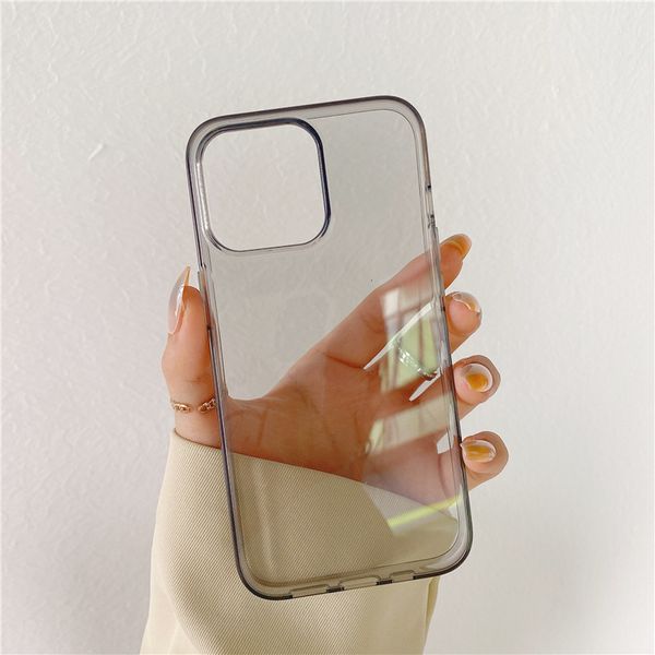 

solid color, simple and transparent, suitable for apple 13 mobile phone case, thickened iphone13pro max / 12 large hole 11 soft case