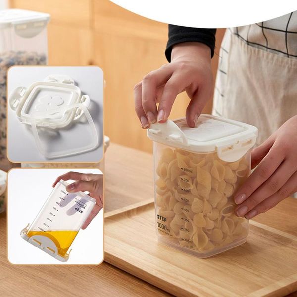 

storage bottles & jars household for crisper grains sealed food tank container box transparent