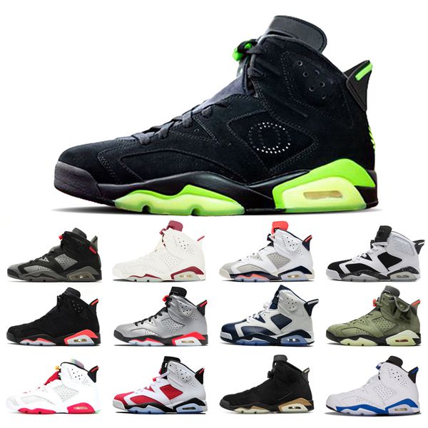

original basketball shoes 6s for man red oreo alternate black cat carmine hare infrared marron olympic tinker comfortable flat shoe size 40-