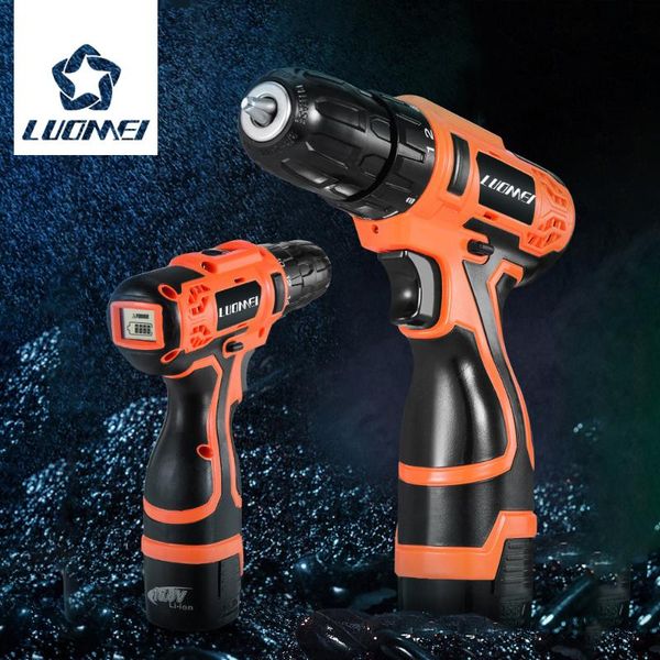 

professiona electric drills luomei drill diy 12v cordless screwdriver batery tools set mini micro retifica taladro percutor recharge combo