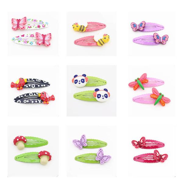 

girls hair accessories hairclips bb clip barrettes clips butterfly animal ornament liu d3391, Slivery;white