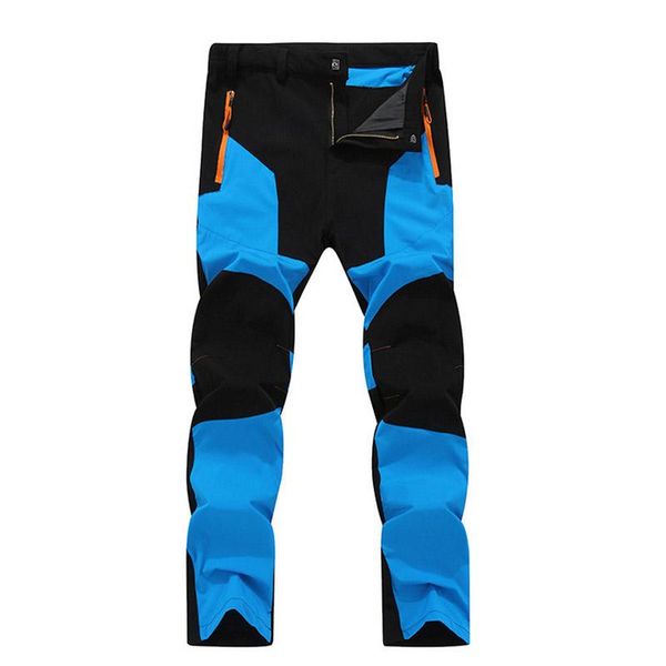 

2021 outdoors summer charge stretch pants male windproof wear-resisting breathable quick-drying splicing trousers men's, Black