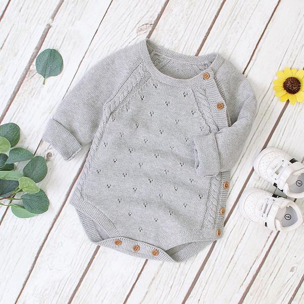 

pullover 2021 born baby girl bodysuits fashion candy color knitted toddler infant kids boys clothes spring long sleeve children, Blue