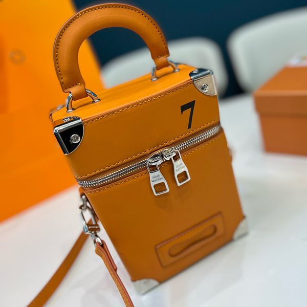 

luxurys designers france brand vertical box trunk bags genuine leather shoulder bag fashion classic old flower women crossbody handbag desig