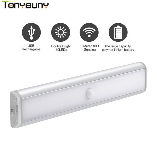 

under cabinet lights by usb rechargeable motion sensor led night light lamps closet wardrobe