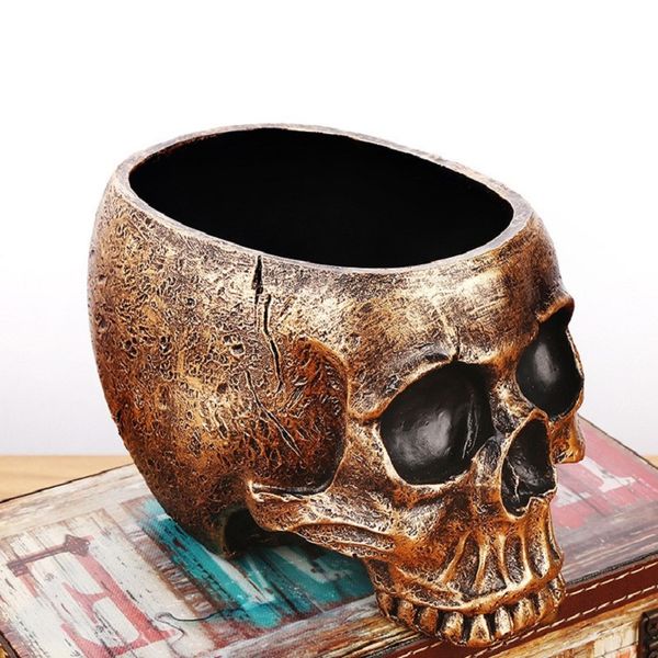 

planters the factory directly supplies thes new resin plant grass flowerpot creative indoor skeleton head type potted craft ornaments wholes