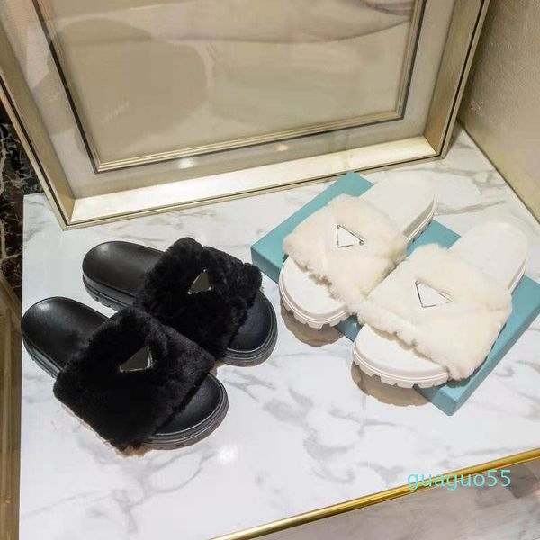 

designer women wool warm sandals luxurious comfortable weave show style house slipper, Black