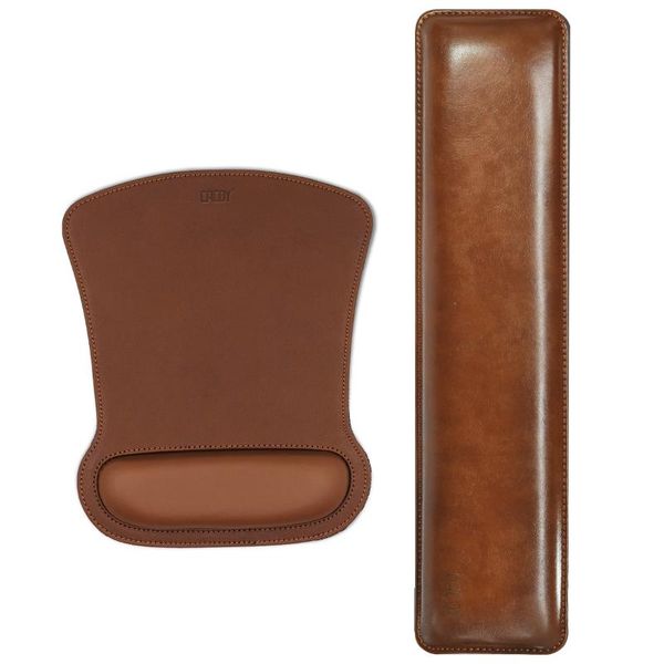 

mouse pads & wrist rests pu leather keyboard rest pad ergonomic memory foam support comfort for office computer game