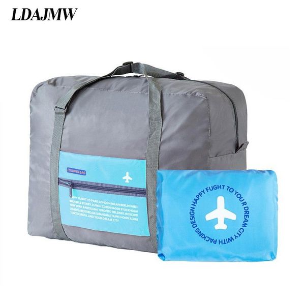 

storage bags ldajmw large capacity luggage packing tote/shoulder travel shopping big bag folding clothes pouch cosmetics organizer