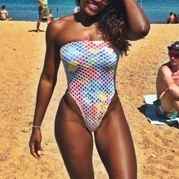 

bandeau one piece swimsuit women swimwear monokini trikini tie dye bathing suit mesh one-piece swim wear beachwear suits