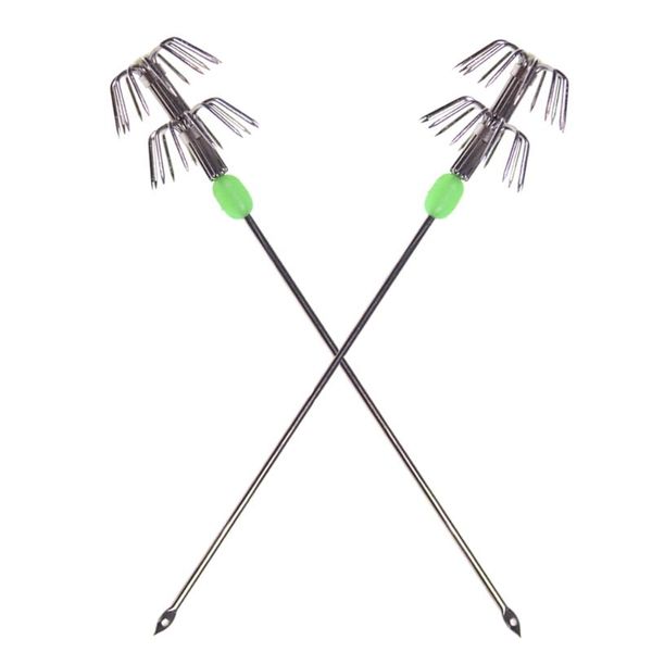 

fishing hooks 20/50pcs saltwater glowing jig tackle 15cm stainless steel double layers umbrella squid hook cuttlefish lure bait