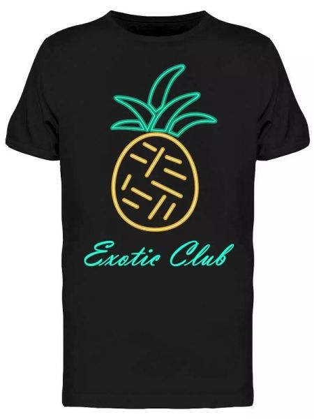 

Exotic Club Pineapple Neon Sign Tee Men's -Image by Shutterstock, White;black