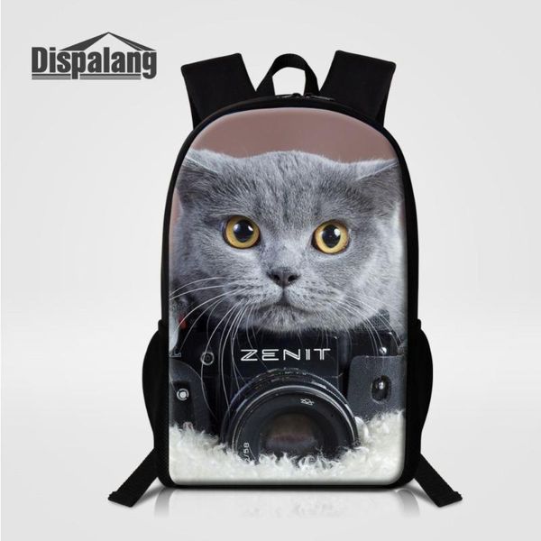 

backpack dispalang cut cat dog printing students schoolbag for teenager girls boys animal bagpack women school fashion daypack