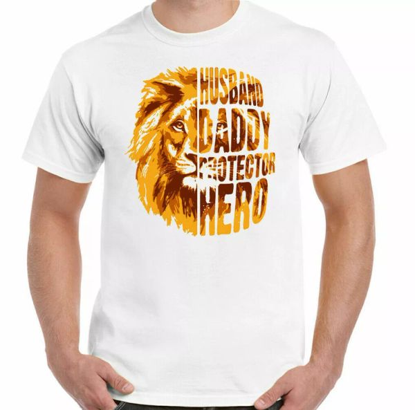 

protective husband dad father day hero t shirt dad gift tiger king, White;black