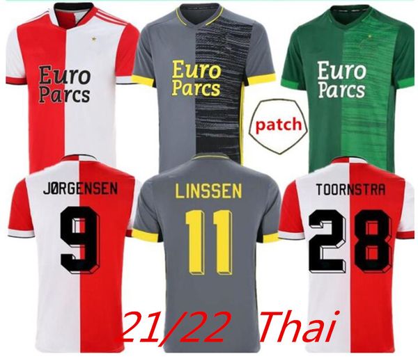 

21 22 feyenoords v. persie soccer jerseys toornstra jorgensen football shirt set vilhena clasie larsson berghuis men kids socks kit uniforms, Black;yellow