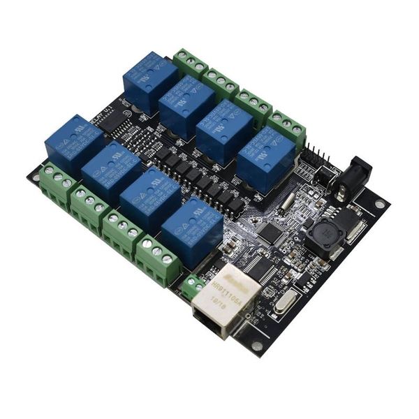 

nc-1000 ethernet rj45 tcp/ip remote control board with 8 channels relay integrated ac250v 485 networking controller dc7-24v controlers