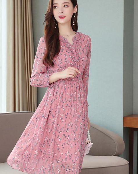 

2021 summer with fashion long sleeve women's long dress @15, Black;gray