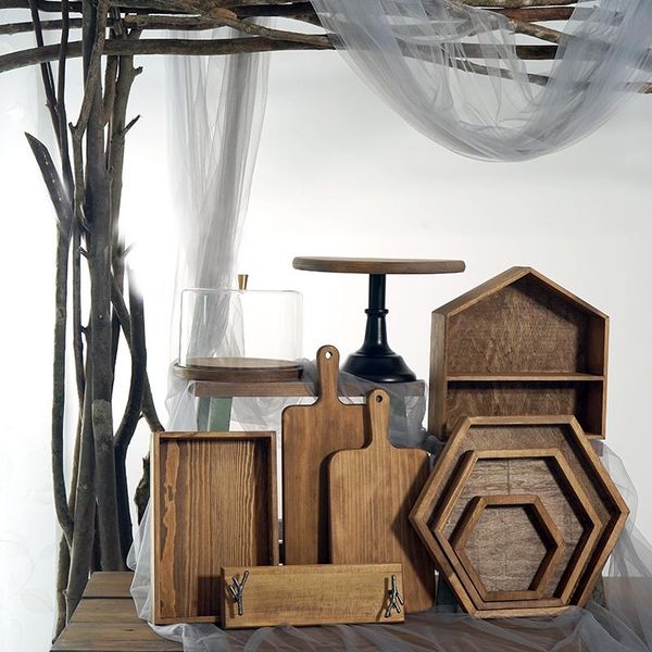 

other bakeware sweetgo wood cake stand forest style wedding tools fondant home decoration kitchen& bar dessert table