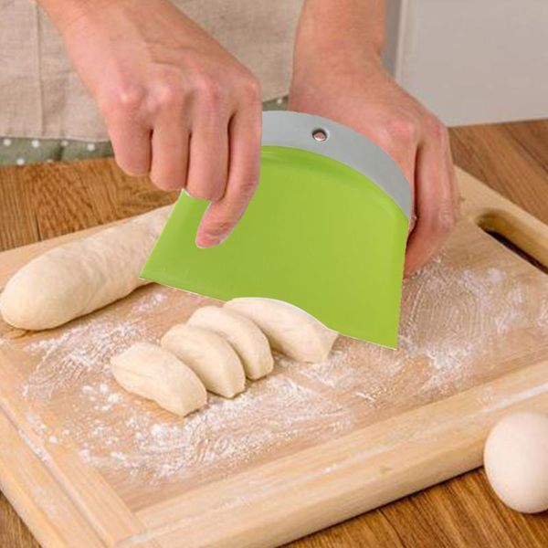 

trapezoidal pastry tools bread making flexible safe spatula curved edge kitchen gadgets baking cake fondant home dough scraper &