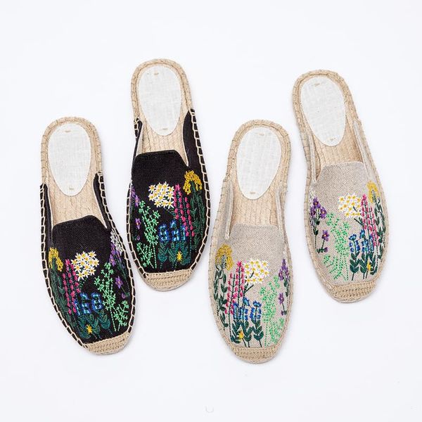 

flat slippers 2021 summer rubber printed women shoes mules pantufa, Black