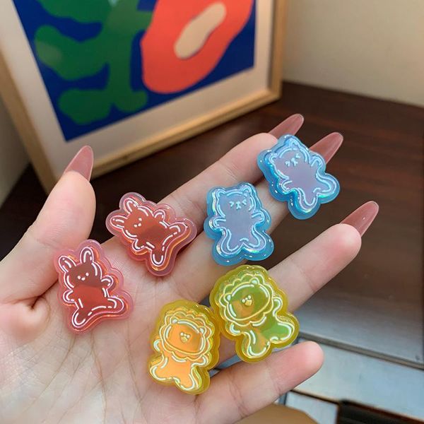 

stud korea kawaii animal small earrings cute pink blue color exquisite fashion jewelry 2021 brincos wholesale, Golden;silver