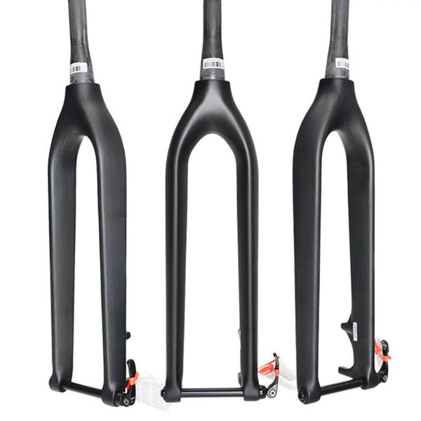 

bike forks full carbon fiber bicycle fork mtb 29er moutain ud and 3k matte conical through shaft 15mm disc brake