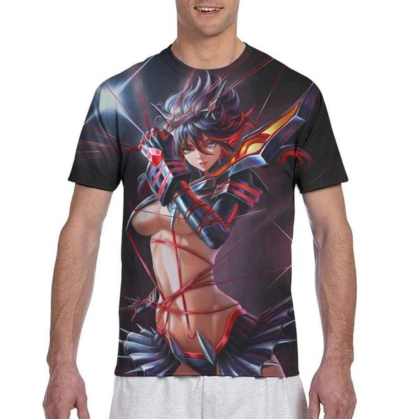 

men's t-shirts kill la shirt ryuuko matoi short sleeve t-shirt, White;black