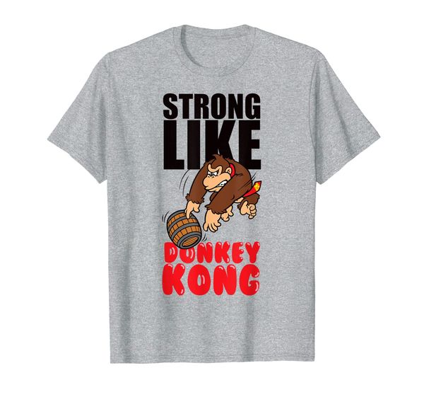 

nintendo strong like donkey kong barrel throw t-shirt, White;black