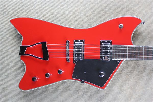 

fashion personality red 6 string electric guitar, we can customize the guitar and bass you want
