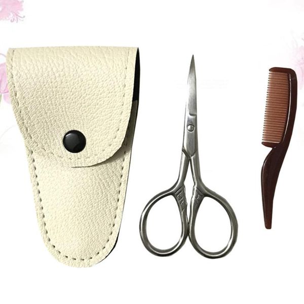 

hair scissors 3pcs in 1 set mustache trimming tool men beard stainless steel shear cutter care accessary for barbershop home with sto