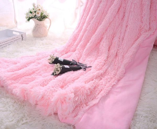 

blankets winter bed sofa throw blanket bedding sheet bedspread bright color super soft long shaggy warm christmas gift