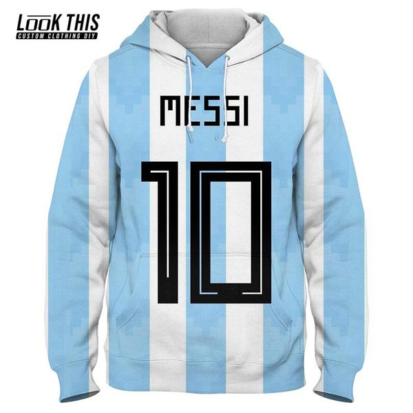 

men's hoodies & sweatshirts messi oversized 2021 autumn boy sports pullover sweatshirt street long sleeve 3d cool outerwear, Black