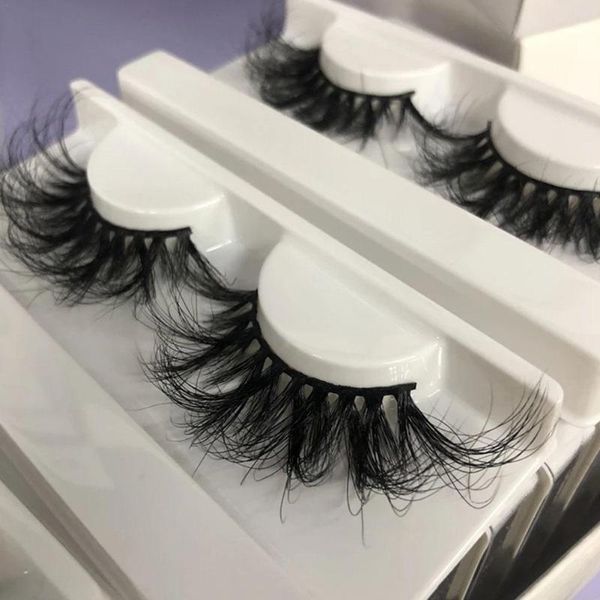 

false eyelashes 3d mink lashes dramatic fluffy 25mm long messy reusable cruelty eye lash makeup