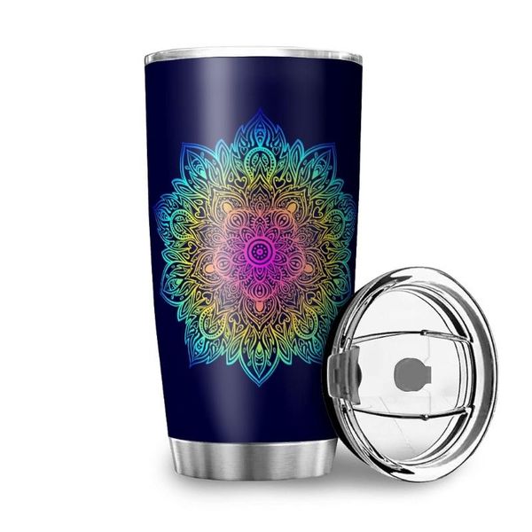 

water bottles customizable cup stainless steel abstract pattern thermal vacuum insulated car outdoor travel bottle juice mug flask