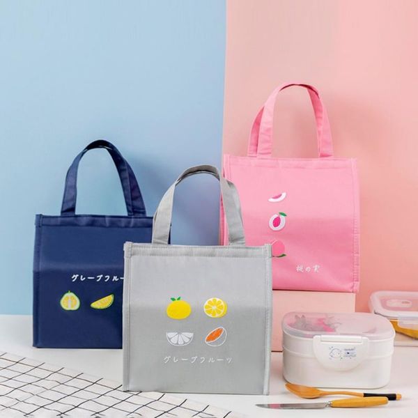 

storage bags portable lunch bag thermal insulated box tote cooler handbag for women convenient food