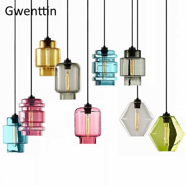 

pendant lamps modern stained glass lights for home dining room kitchen light fixtures loft decor industrial led hanging lamp luminaire
