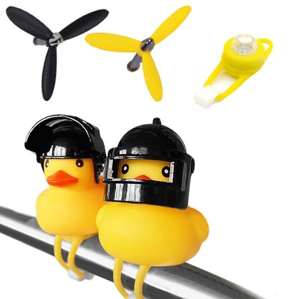 

bike horns broken wind duck wearing a helmet horn bicycle motorcycle hard hat light toy social lamp bell