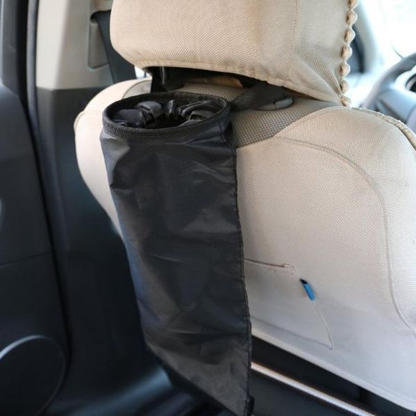 Organizador de carros Menor preço portátil assento traseiro saco de lixo auto lixeira pode vazar-impermeável suporte de poeira caixa estilizar pano de Oxford