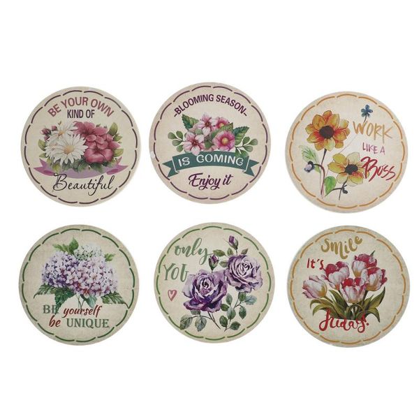

mats & pads 1 set of beautiful coasters decorative round with storage rack