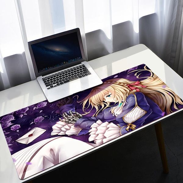 

mouse pads & wrist rests violet evergarden anime mats keyboards computer pad company varmilo pc game xxl rug large lapkeyboard mause mat