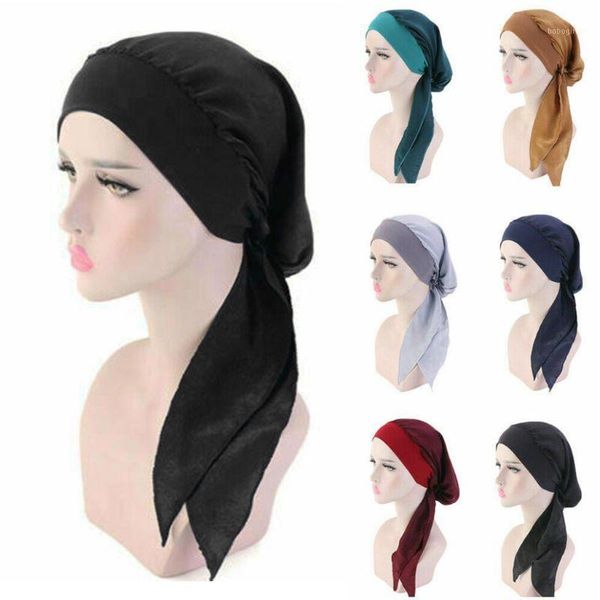 

muslim women chemo cap beanie hair loss turban head hat scarf wrap bandana hijab1