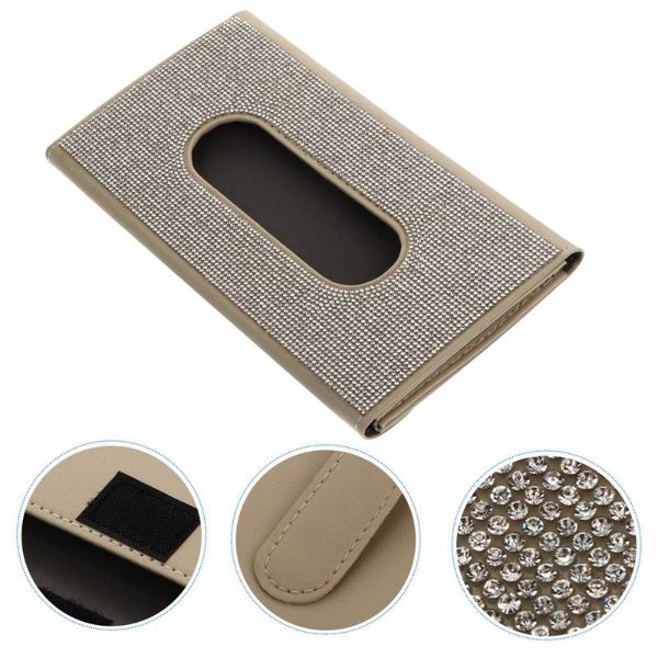 

gift wrap car tissue holder sun visor mounted paper towel box rhinestone case