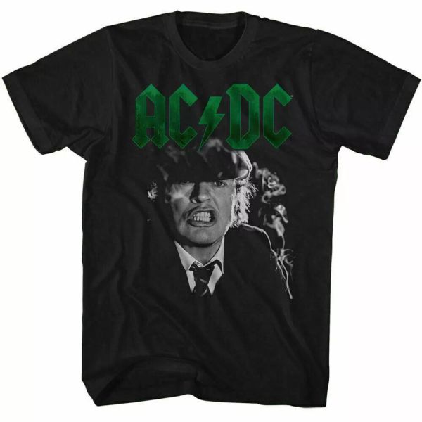 

ACDC Angus Growl T Shirt Mens Licensed Rock N Roll Music Classic Tee Retro Black, White;black