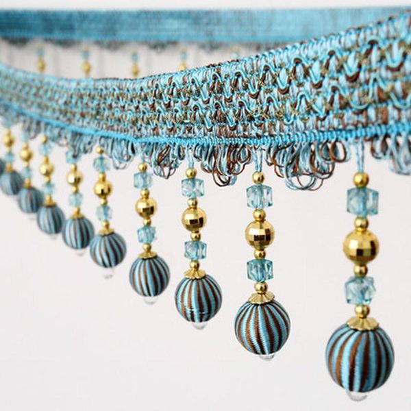 

other home decor 1m beaded fringe tassel trim curtain accessories lace decoration crystal bead ribbon diy sewing