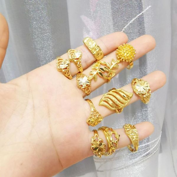 

cluster rings 2021 accesories african gold for women wedding engagement ring adjustable bague anillo femme statement jewelry party, Golden;silver