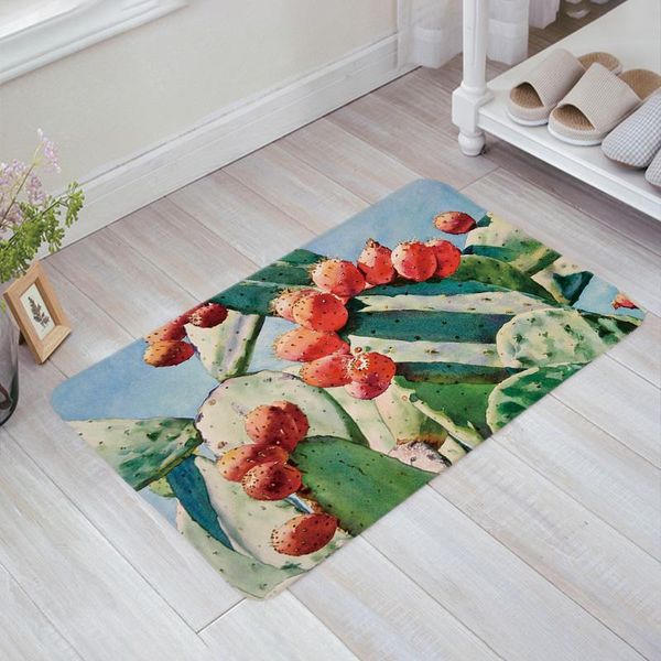 

cushion/decorative pillow cactus painting doormat welcome home rectangle anti-slip carpet rug bedroom entrance floor mats