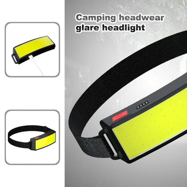 

bike lights wide angle illumination modern application fishing cob head soft band headlight water resistant for camping